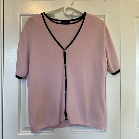 Vintage Size Medium pink twinset cardigan with matching tank top - Picture 8 of 15